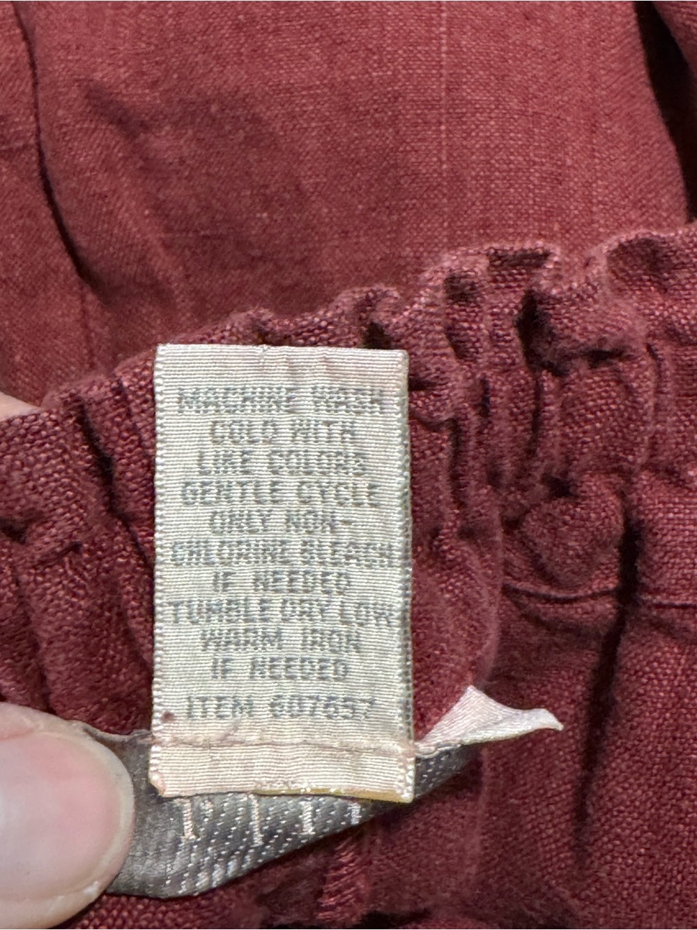 J. Jill Wine A-Line Linen Skirt - Picture 4 of 4